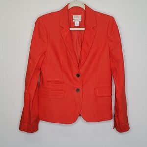 J. CREW SCHOOLBOY BLAZER ORANGE LINEN 10